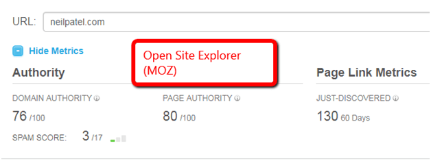 open site explorer moz